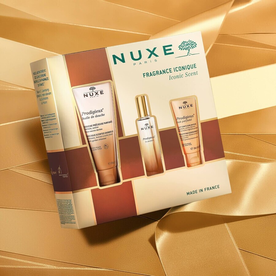 Nuxe Prodigieuse parfum set, parfum, 30 ml + douche olie, 100 ml + geparfumeerde bodymilk, 30 ml