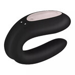 Satisfyer Double Joy, telefoongestuurde vibrator voor koppels, zwart