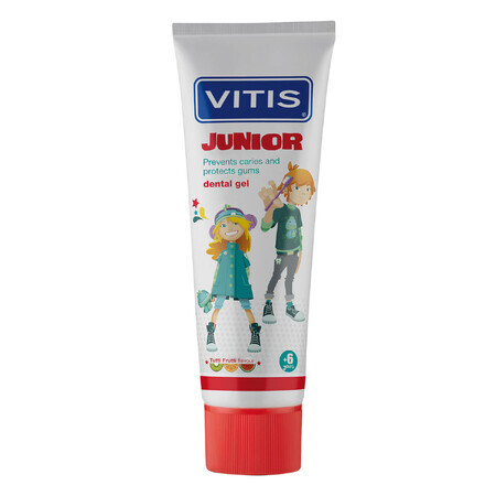 Vitis Junior, gel paste for children, tutti frutti, from 6 years, 75 ml