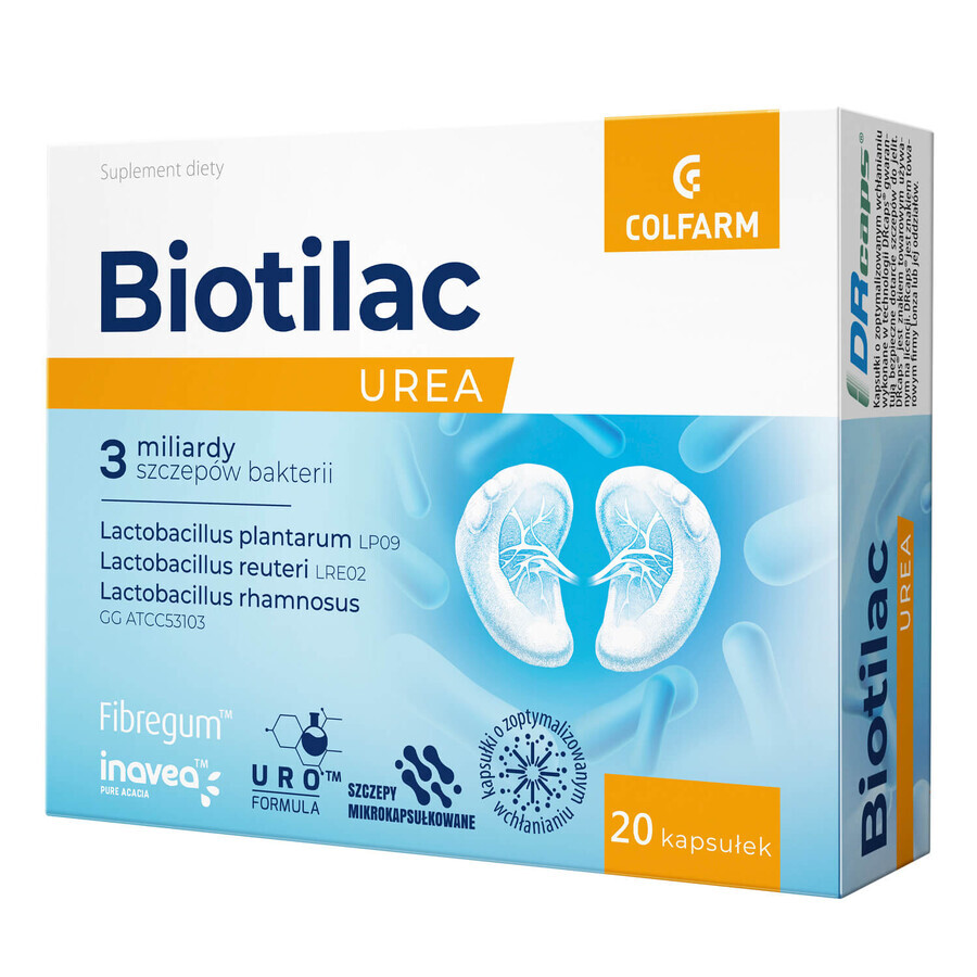 Biotilac Urea, 20 capsules