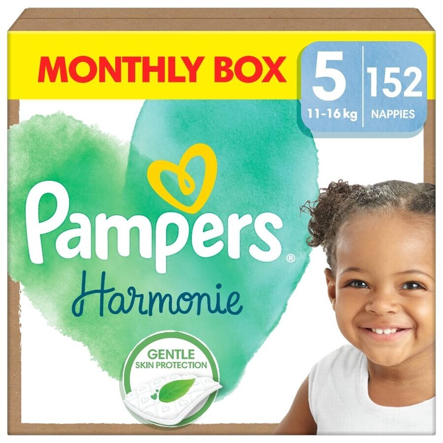 Pampers Harmonie, scutece, mărimea 5, 11-16 kg, 152 bucăți