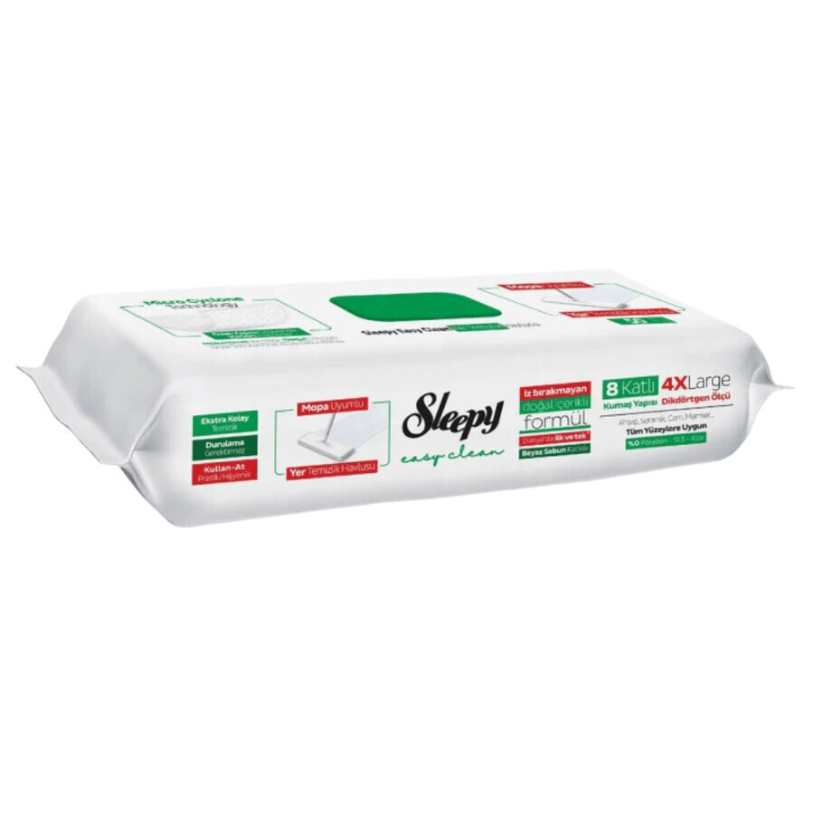 Panni per la pulizia dei pavimenti bagnati White Soap Easy Clean, 50 pezzi, Sleepy