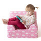 Kinderstoel, +6 maanden, Roze met wolkjes, Twindeco