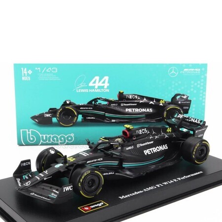 Mercedes-AMG F1 W14 E Performance W14 E Performance mit Lewis Hamilton Helm, 14 Jahre +, 1:43, Bburago