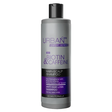 Shampoo anti-caduta dei capelli con biotina e caffeina, 350 ml, Urban Care