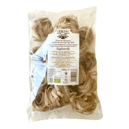 Biologische Tagliatelle pasta van volkoren, 500 g, Iris