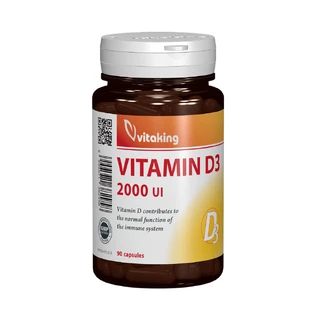 Vitamin D3, 2000 IU, 90 Kapseln, Vitaking
