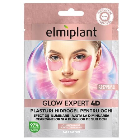 Cerotti per occhi in idrogel Glow Expert 4D, 1 paio, Elmiplant