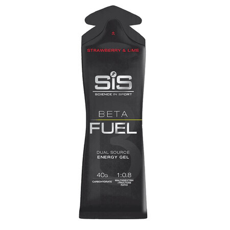 Energieke gel met aardbeien- en limoensmaak Sis Beta Fuel, 60 ml, Science In Sport