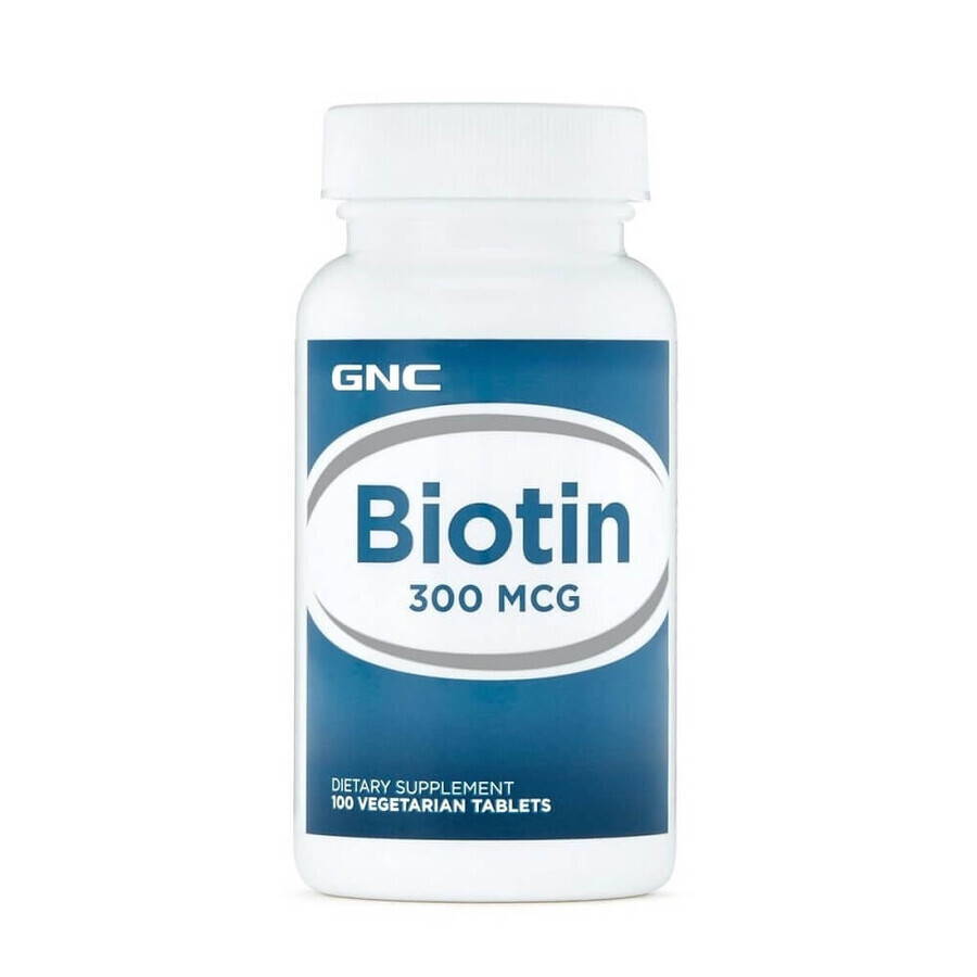 Biotina 300 mcg (255811), 100 comprimidos, GNC