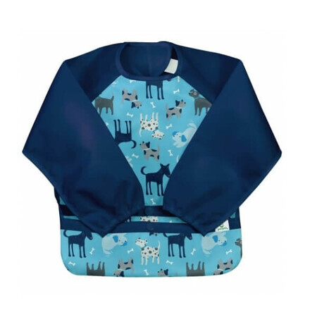 Bavaglino impermeabile con maniche e tasca reversibile, Aqua Dogs, 2-4 anni, Green Sprouts