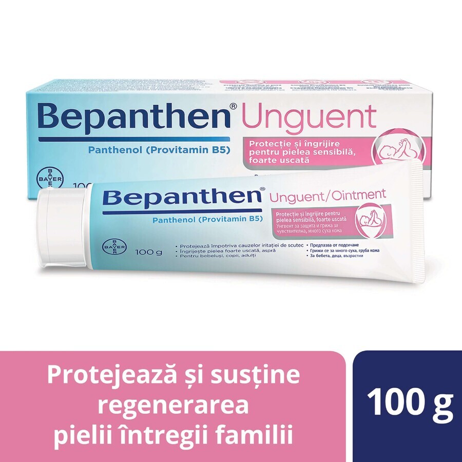  Unguent pentru iritațiile de scutec Bepanthen, 100 g, Bayer