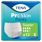 Tena Pants ProSkin, saugfähige Slips, Größe S, 65-85 cm, Super, 12 Stück