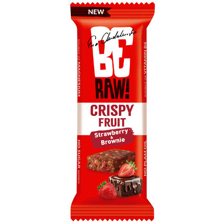 BeRAW! Crispy Fruit, strawberry & brownie, 40 g