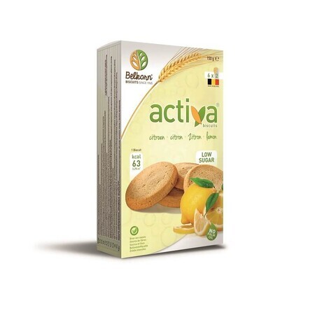 Galletas activas con limón (sin azúcar añadido), 150 g, Belkorn