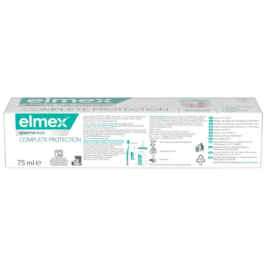 Elmex Sensitive Plus Complete Protection tandpasta 75 ml