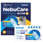 NebuCare Secure+, nebulizer set, mesh nebulizer NE-M01L + 0.9% NaCl saline, 5 ml x 40 ampoules