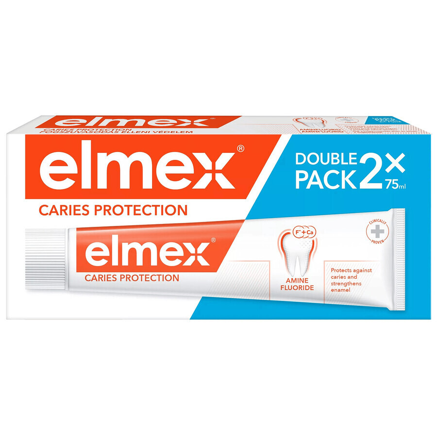 Elmex Cariësbescherming Tandpasta, 2 x 75 ml