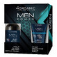 4Organic Men Power set, reinigingsgel voor baard en gezicht, 200 ml + hydraterende aftershavebalsem, Sensitive, 150 ml