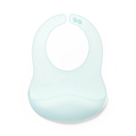 BabyOno, ultradun silicone slabbetje, turquoise, vanaf 6 maanden, 1 stuk