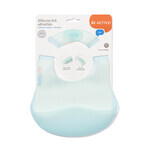 BabyOno, ultradun silicone slabbetje, turquoise, vanaf 6 maanden, 1 stuk