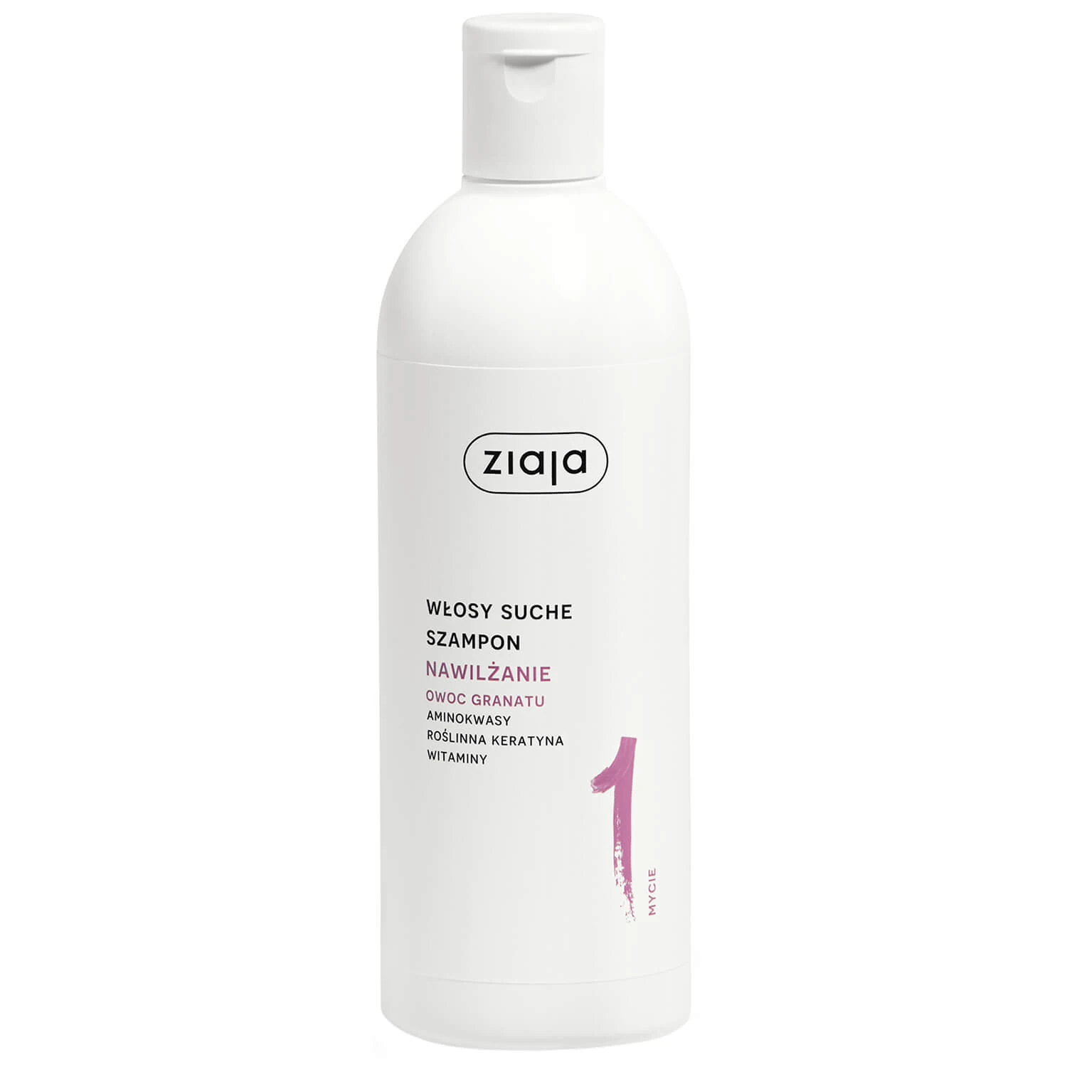 Ziaja Roślinnie Pielnywanie Nawilżanie Owoc Pomatu, shampoo, droog haar, 400 ml