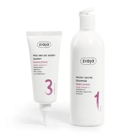 Ziaja Roślinnie Pielnywanie Nawilżanie Owoc Pomatu, shampooing, cheveux secs, 400 ml