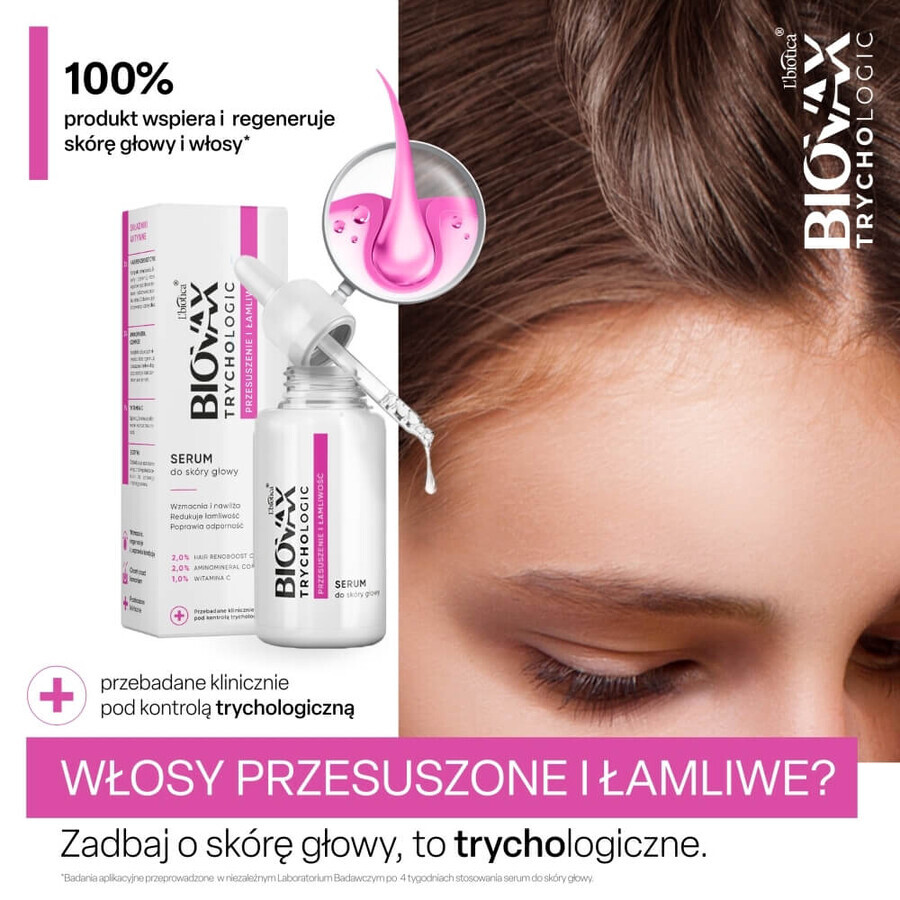 Biovax Tryvax Trychologic Droogheid en Kreupelheid, hoofdhuidserum 50 ml + haar- en hoofdhuidshampoo 50 ml gratis