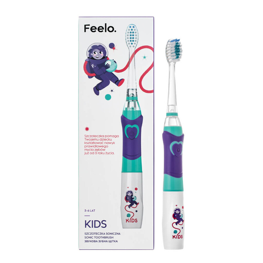 Feelo Kids, brosse à dents sonique pour enfants, 3-6 ans, 1 pc