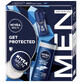 Set Nivea Men Get Protected, douchegel 250 ml + cr&#232;me 75 ml + antitranspirant roll-on 50 ml