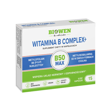 Biowen Vitamine B-complex+, 15 capsules