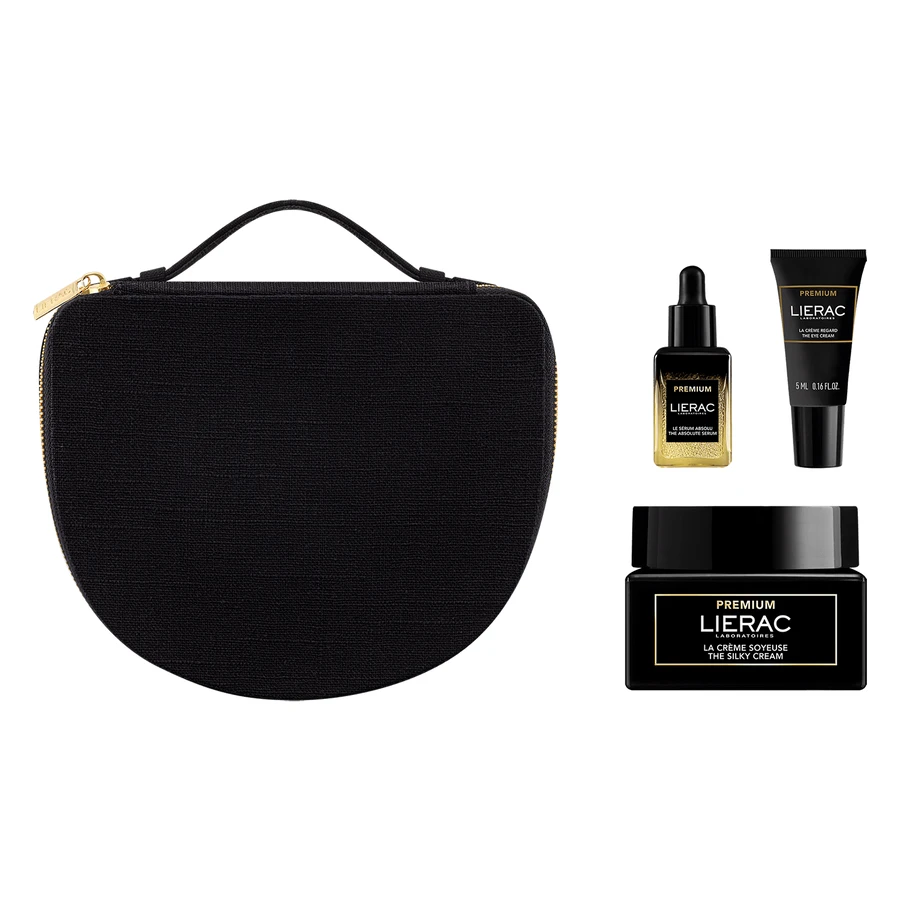 Lierac Premium set, silky cream, 50 ml + rejuvenating serum, 13 ml + eye cream, 5 ml + cosmetic gift bag