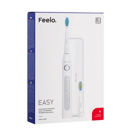 Feelo Easy, sonic toothbrush with 8 bristle tips, 1 pc.