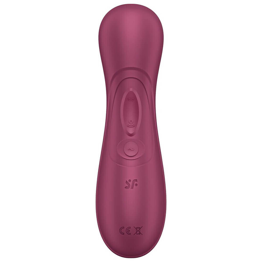 Satisfyer Pro 2 Generation 3 Connect App, masaj clitoridian vibrator fără contact, controlat prin aplicație, roșu