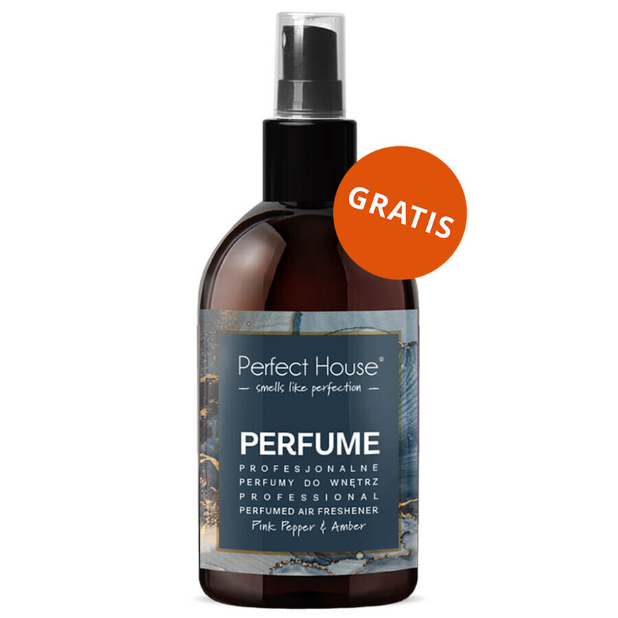 Perfect House Bathroom, detergente per il bagno, 500 ml + profumo per ambienti, pepe rosa e ambra, 100 ml in omaggio