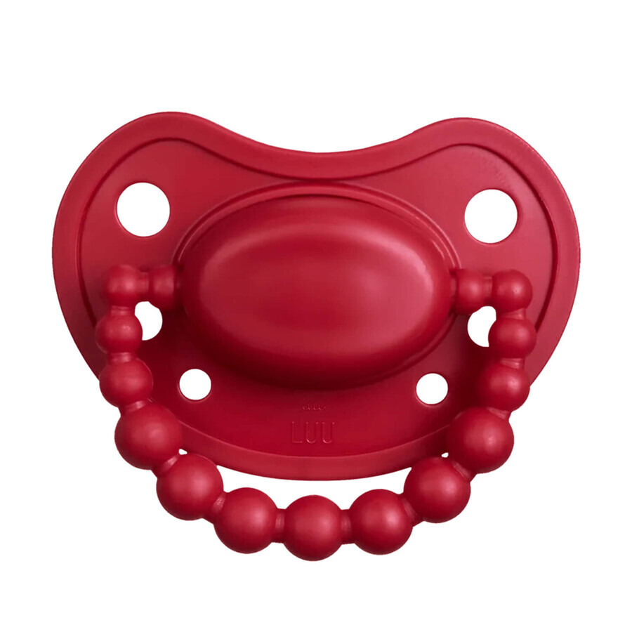 Set Luu Kids, ciuccio, posizionamento, in silicone, verde santo e rosso babbo natale, 0-3 mesi, 2 pezzi