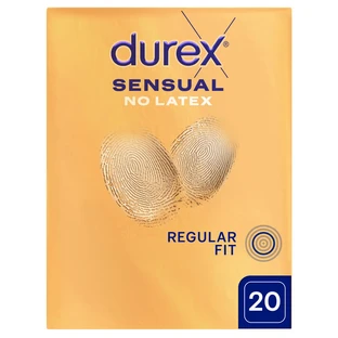 Durex Sensual No Latex, preservativos sin látex, 20 unidades