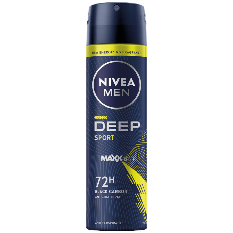 Nivea Men Deep Energy Set, douchegel 250 ml + antitranspirant 250 ml