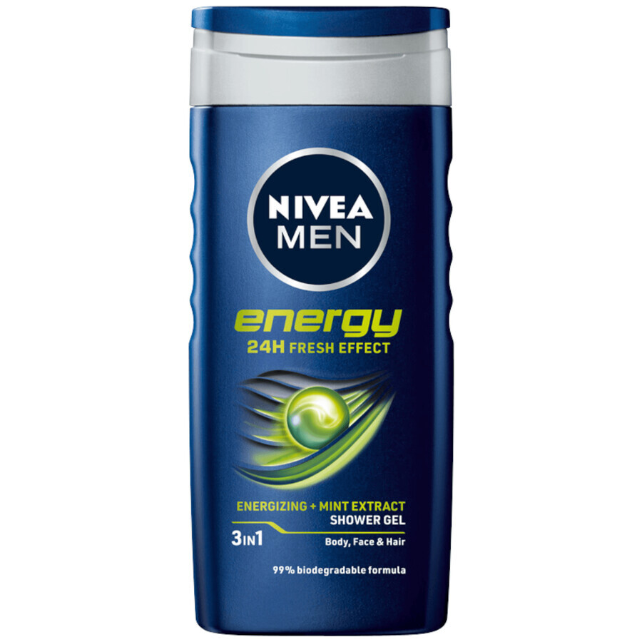 Nivea Men Deep Energy Set, douchegel 250 ml + antitranspirant 250 ml