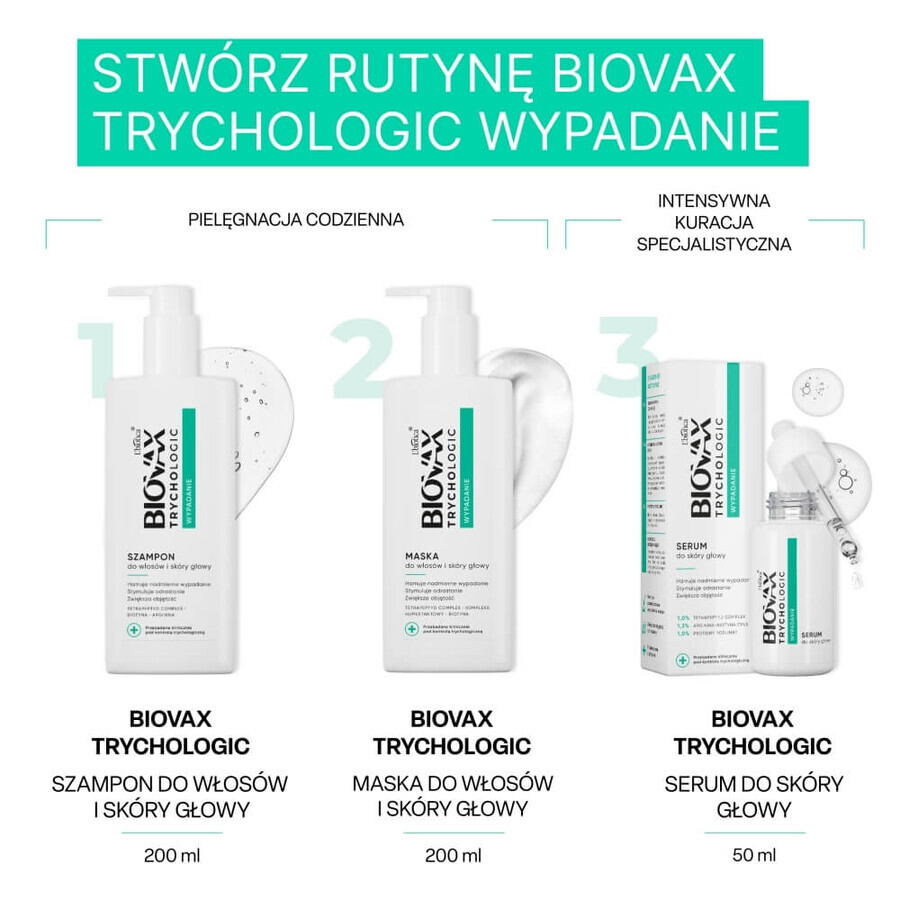 Biovax Trychologic Prolaps, masker voor haar en hoofdhuid, 200 ml + shampoo voor haar en hoofdhuid, 50 ml gratis