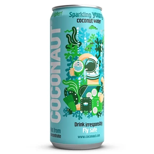Coconaut carbonated young coconut water, 320 ml