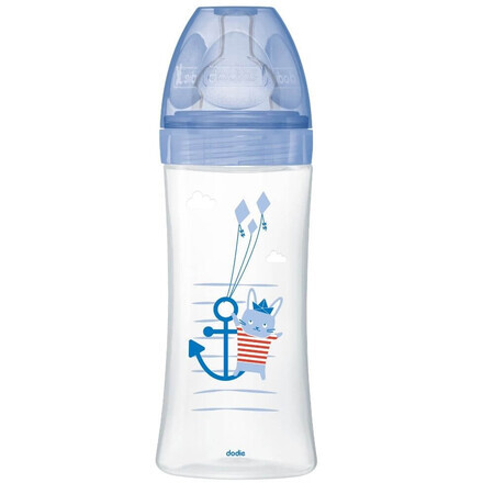 Bottle with sensory function and flat anti-colic teat Flow 3, Large, +6 months, 330 ml, Dodie