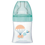 Fles met sensorische functie en anti-koliek vlakke speen, Air, 0-6 maanden, 150 ml, Flow 1, Dodie