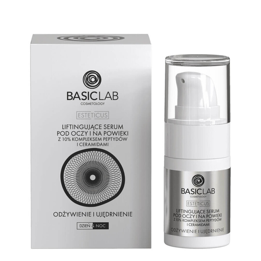 BasicLab Layer Eye Care Set, ser peptidic, 15 ml + ser de întărire, 15 ml