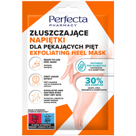 Farmacia Perfecta, exfoliërende verstevigende patch voor gebarsten hielen, 59 ml