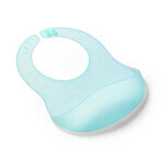 BabyOno, ultradun silicone slabbetje, blauw, vanaf 6 maanden, 1 st