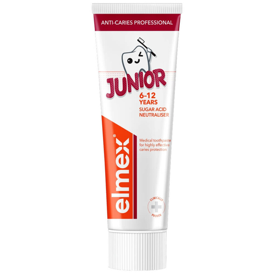 Elmex Anti-Caries Professional Junior, toothpaste for children, 6-12 years, 75 ml