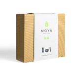 Moya Matcha Matcha Starter Kit, Matcha Traditioneller japanischer Matcha-Tee aus biologischem Anbau, 30 g + Teekanne aus Glas, 1 Stück + Chasen, Matcha-Besen, 1 Stück