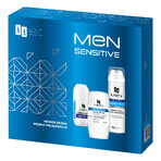 AA Men Sensitive kit, aftershave balsem 100 ml + antitranspirant roll-on 50 ml + scheerschuim 250 ml