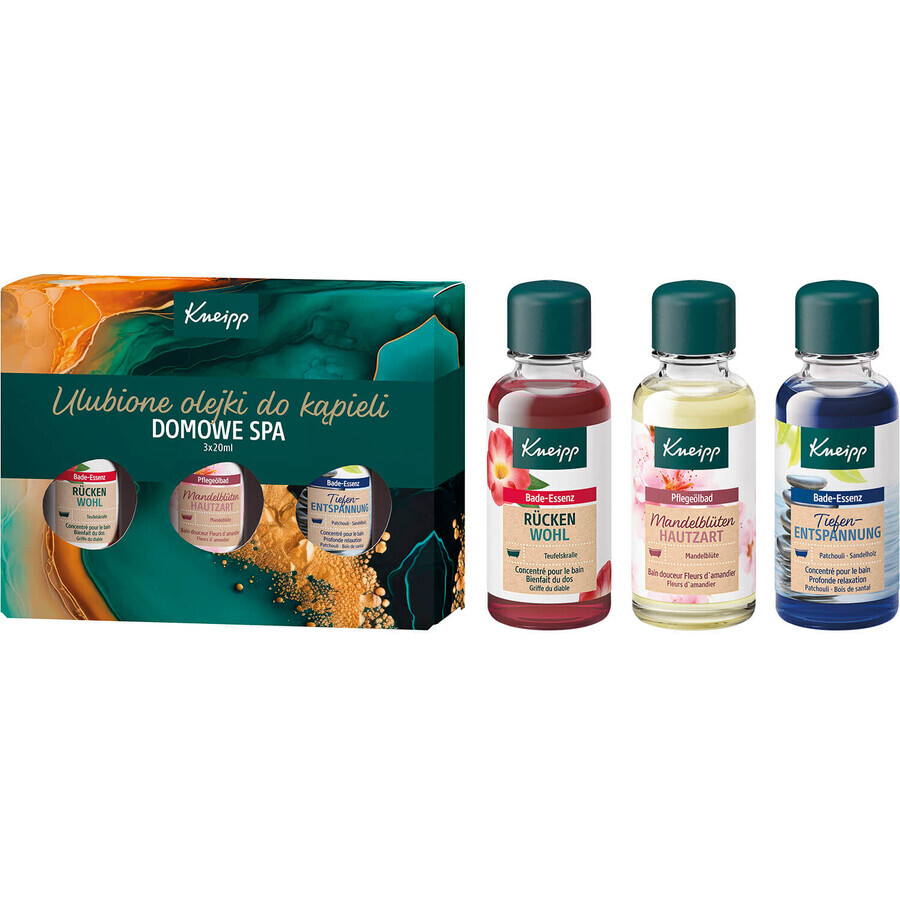 Kneipp favoriete badolie set, 3 x 20 ml